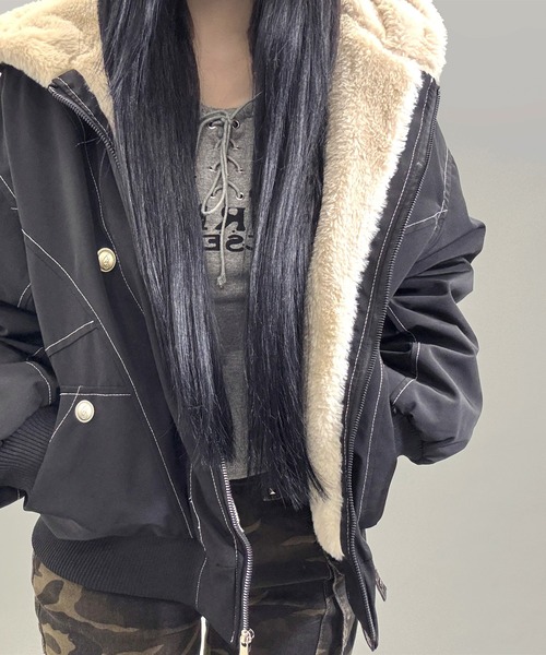 FOLLOWIN（フォロウィン）の「【FOLLOWIN MADE/ファー取り外し可能 