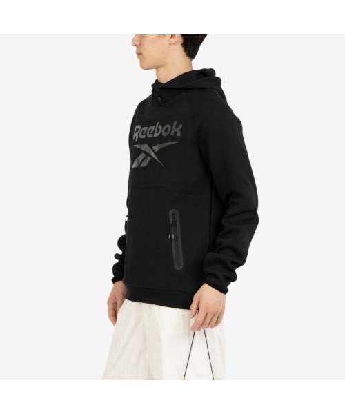 Reebok(リーボック)の「ロゴ フードトップ / OVERHEAD HOODY FLEECE(パーカー・メンズ・グレー/グリーン/ブラック・LARGE/MEDIUM/SMALL)」の6枚目の写真