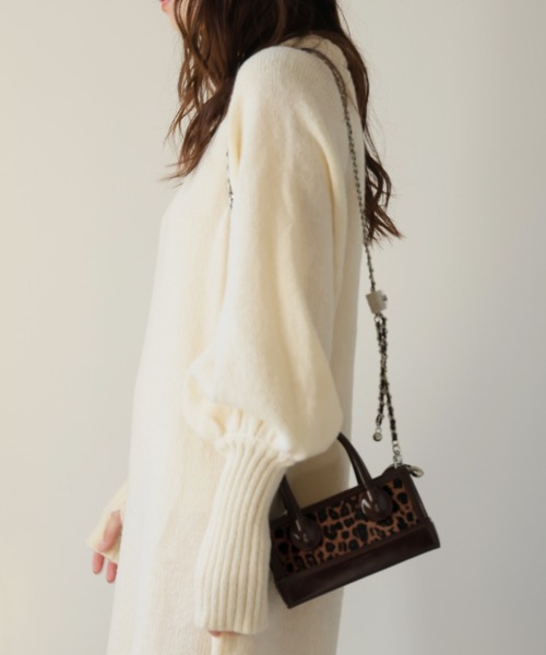 Ulysses(ユリシス)の「チェーンショルダーミニバッグ(ショルダーバッグ・レディース・ブラウン/レオパード・F)」の6枚目の写真
