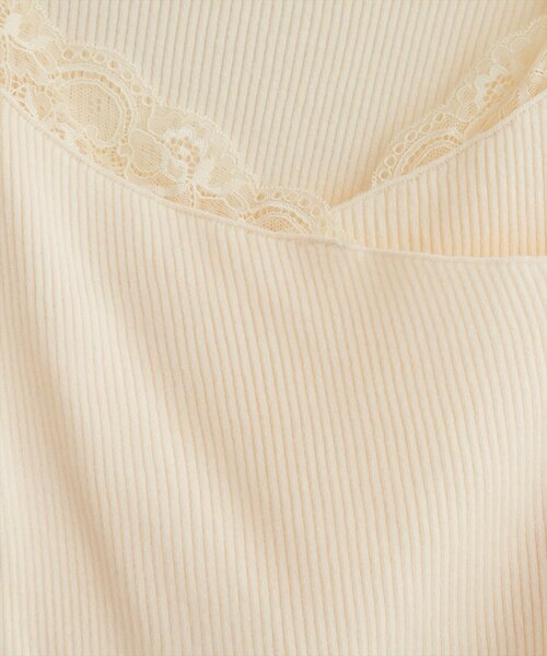 natural couture（ナチュラルクチュール）の「アシメレースネックリブニットプルオーバー（ニット/セーター・レディース・ボルドー/グレー/オフホワイト/ブラック/ネイビー/グレイッシュベージュ・FREE）」の11枚目の写真