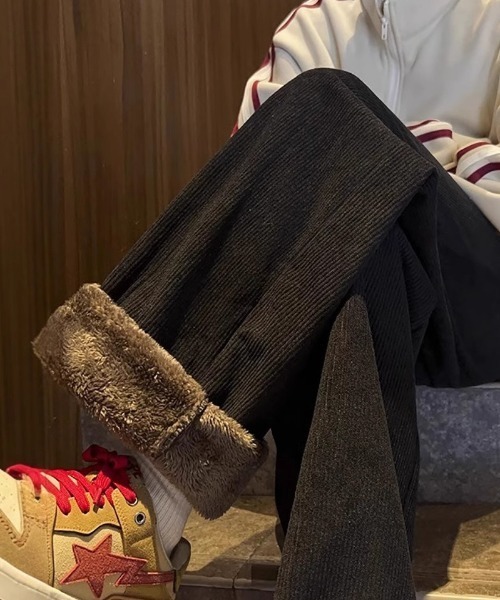 link lot(リンクロット)の「【裏ボア】コーデュロイストレートイージーパンツ(その他パンツ・メンズ・ブラック/アイボリー/ブラウン・M/L)」の2枚目の写真