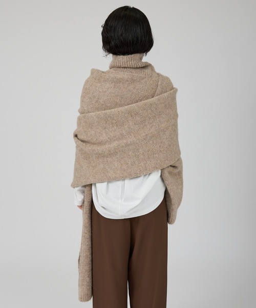 Rouge vif(ルージュヴィフ)の「【IRONING/アイロニング】high neck 2way muff ハイネック 2WAYマフラー(ニット/セーター・レディース・ベージュ/ブラック・フリー)」の21枚目の写真