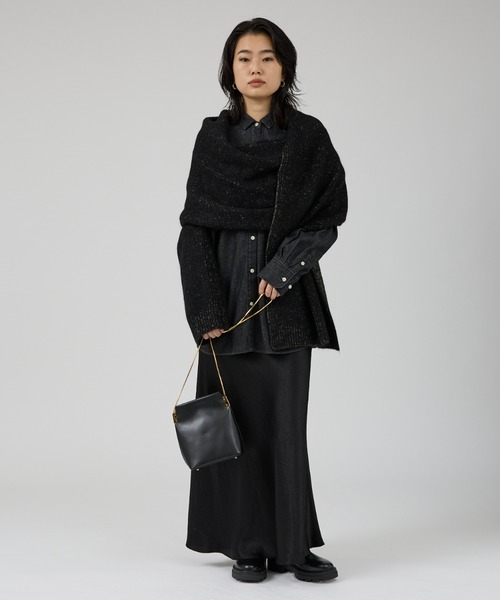 Rouge vif(ルージュヴィフ)の「【IRONING/アイロニング】high neck 2way muff ハイネック 2WAYマフラー(ニット/セーター・レディース・ベージュ/ブラック・フリー)」の15枚目の写真