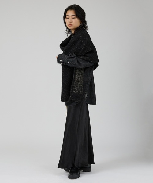 Rouge vif(ルージュヴィフ)の「【IRONING/アイロニング】high neck 2way muff ハイネック 2WAYマフラー(ニット/セーター・レディース・ベージュ/ブラック・フリー)」の17枚目の写真