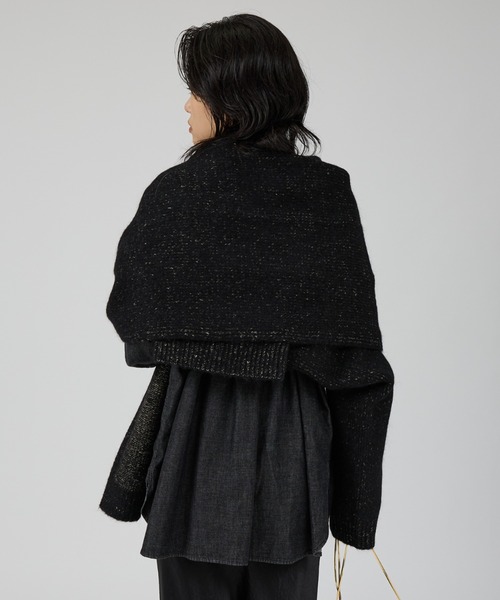 Rouge vif(ルージュヴィフ)の「【IRONING/アイロニング】high neck 2way muff ハイネック 2WAYマフラー(ニット/セーター・レディース・ベージュ/ブラック・フリー)」の9枚目の写真