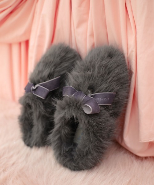 X SUSAN FANG] FURRY MULES（サンダル）｜ROCKFISH WEATHERWEAR