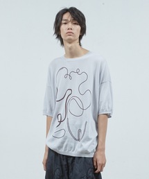 Dulcamara（ドゥルカマラ）の「ステッチプリントショート SLニットPO（ニット/セーター）」