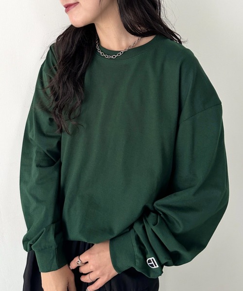 NEWTRAL PRODUCTS(ニュートラルプロダクツ)の「NEWTRAL(ニュートラル)/210 5.6oz Standard Emblem LS T/サイズ展開多数 コットン 無地 ロンT Tシャツ 長袖 カットソー(Tシャツ/カットソー・レディース・グレー/ダークグリーン/アッシュグレー/ブラック/サンドベージュ/ネイビー/ホワイト・S/M/L/XL/XXL)」の6枚目の写真