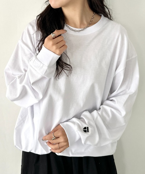 NEWTRAL PRODUCTS(ニュートラルプロダクツ)の「NEWTRAL(ニュートラル)/210 5.6oz Standard Emblem LS T/サイズ展開多数 コットン 無地 ロンT Tシャツ 長袖 カットソー(Tシャツ/カットソー・レディース・グレー/ダークグリーン/アッシュグレー/ブラック/サンドベージュ/ネイビー/ホワイト・S/M/L/XL/XXL)」の9枚目の写真
