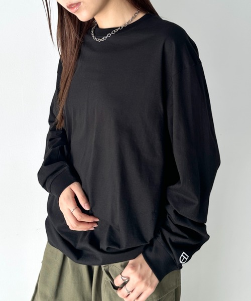 NEWTRAL PRODUCTS(ニュートラルプロダクツ)の「NEWTRAL(ニュートラル)/210 5.6oz Standard Emblem LS T/サイズ展開多数 コットン 無地 ロンT Tシャツ 長袖 カットソー(Tシャツ/カットソー・レディース・グレー/ダークグリーン/アッシュグレー/ブラック/サンドベージュ/ネイビー/ホワイト・S/M/L/XL/XXL)」の18枚目の写真