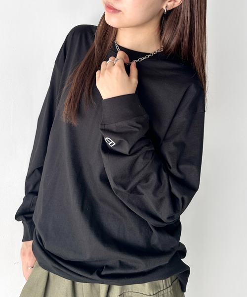 NEWTRAL PRODUCTS(ニュートラルプロダクツ)の「NEWTRAL(ニュートラル)/210 5.6oz Standard Emblem LS T/サイズ展開多数 コットン 無地 ロンT Tシャツ 長袖 カットソー(Tシャツ/カットソー・レディース・グレー/ダークグリーン/アッシュグレー/ブラック/サンドベージュ/ネイビー/ホワイト・S/M/L/XL/XXL)」の20枚目の写真