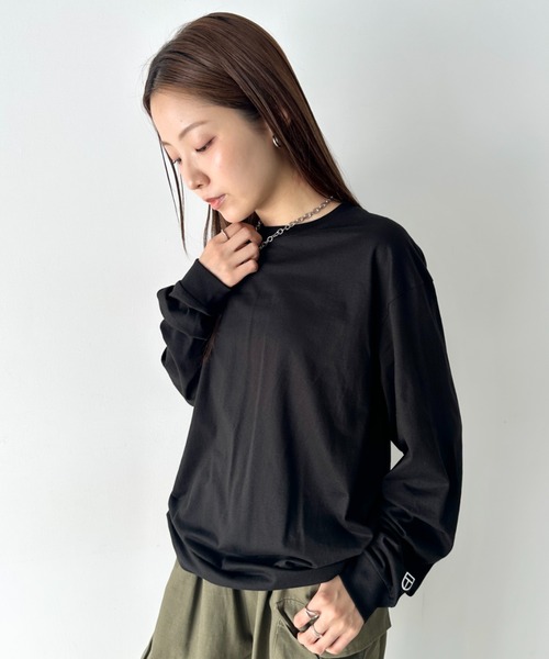 NEWTRAL PRODUCTS(ニュートラルプロダクツ)の「NEWTRAL(ニュートラル)/210 5.6oz Standard Emblem LS T/サイズ展開多数 コットン 無地 ロンT Tシャツ 長袖 カットソー(Tシャツ/カットソー・レディース・グレー/ダークグリーン/アッシュグレー/ブラック/サンドベージュ/ネイビー/ホワイト・S/M/L/XL/XXL)」の21枚目の写真