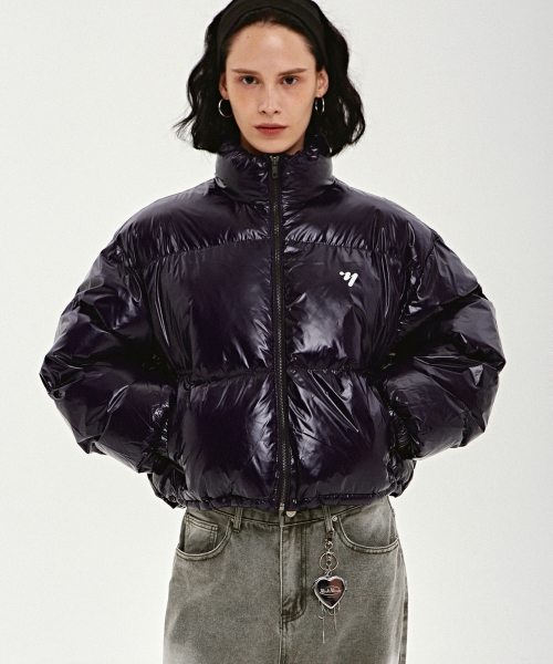 NICK&NICOLE(ニックアンドニコール)の「SHINE CROP PUFFER PADDING_NAVY(ダウンジャケット/コート・レディース・その他・FREE)」の1枚目の写真