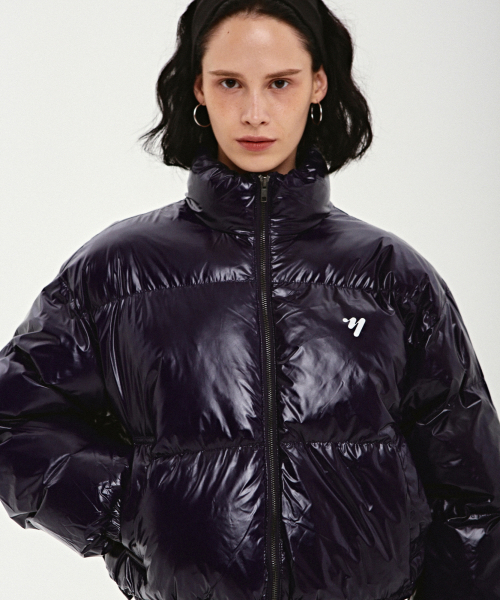 NICK&NICOLE(ニックアンドニコール)の「SHINE CROP PUFFER PADDING_NAVY(ダウンジャケット/コート・レディース・その他・FREE)」の2枚目の写真