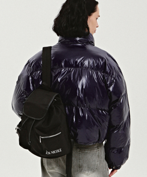 NICK&NICOLE(ニックアンドニコール)の「SHINE CROP PUFFER PADDING_NAVY(ダウンジャケット/コート・レディース・その他・FREE)」の3枚目の写真