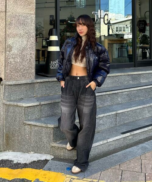 NICK&NICOLE(ニックアンドニコール)の「SHINE CROP PUFFER PADDING_NAVY(ダウンジャケット/コート・レディース・その他・FREE)」の8枚目の写真