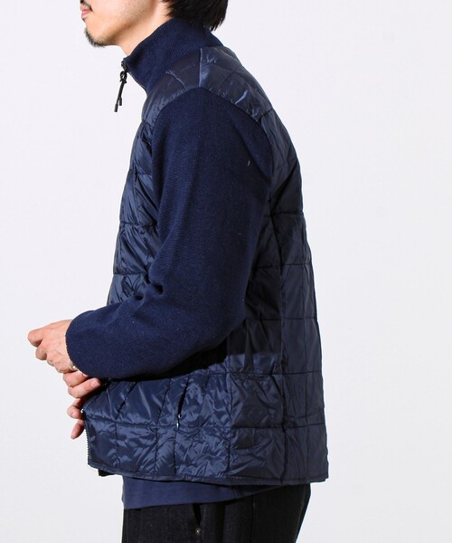 TAION PAZZO ハイネック ニットスリーブダウンジャケット L TAION