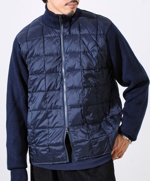 TAION/タイオン】ベーシック ハイネックWジップ ニットスリーブダウン