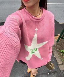 CIAOPANIC | ローゲージジャガードアソートルーズニット(ニット/セーター)