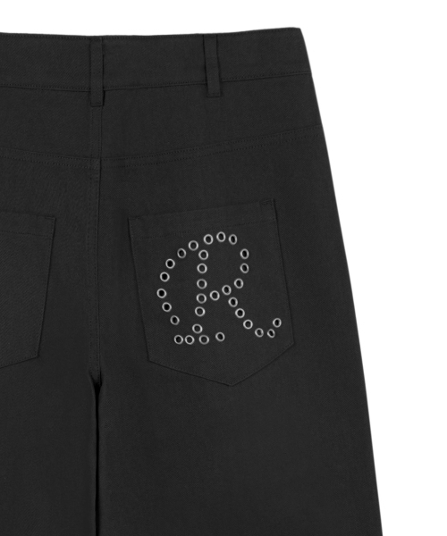 ROCKCAKE（ロックケーキ）の「アイレット R ポケット カーブ パンツ - ブラック（その他パンツ・レディース・その他・SMALL/MEDIUM）」の4枚目の写真