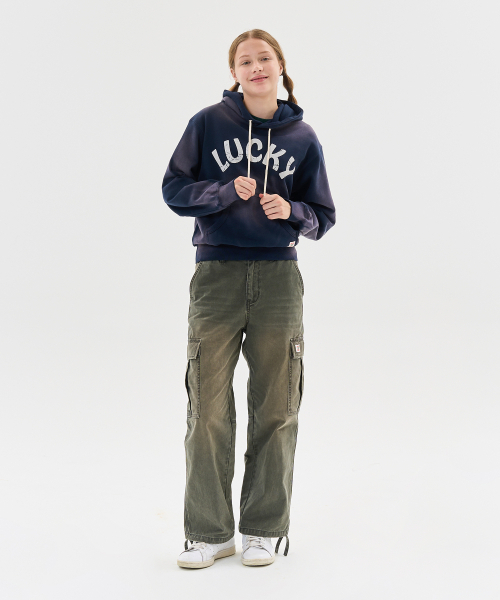 AECA(エイカ)の「VINTAGE WASHING CARGO WIDE PANTS-GREEN(その他パンツ・レディース・その他・LARGE/SMALL/MEDIUM)」の2枚目の写真