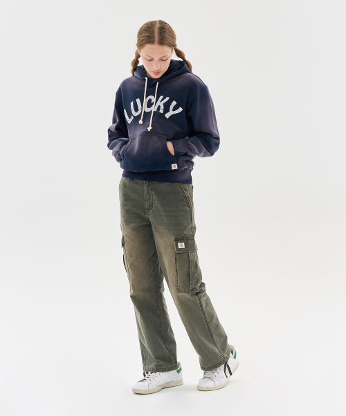 AECA(エイカ)の「VINTAGE WASHING CARGO WIDE PANTS-GREEN(その他パンツ・レディース・その他・LARGE/SMALL/MEDIUM)」の3枚目の写真