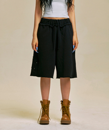GILAARCHIVE（ギラアーカイブ）の「BOLD LOGO POCKET KNIT SHORTS_GREY