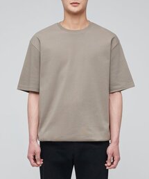 リラックスフィットクルーネックストリングTシャツ[ダスティベージュ]