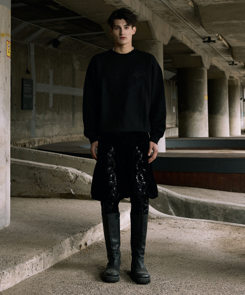 SLOWACID（スローアシッド）の「アンデレキム x スロウエシッド グラフィック刺繍スウェットシャツ [ブラック]（スウェット・レディース・その他・SMALL/LARGE/MEDIUM）」の5枚目の写真