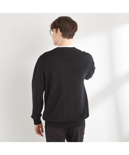 SUIT SELECT(スーツセレクト)の「【おうちで洗える】【RBC】【秋冬】ウール100%ニットカーディガン/ZEGNA BARUFFA(ニット/セーター・メンズ・レッド/ブラック・MEDIUM/LARGE)」の10枚目の写真