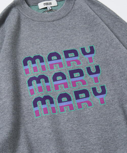 PUBLUX（パブリュクス）の「マリマリマリー×PUBLUX MARYロゴジャガードニット【限定展開】（ニット/セーター・メンズ・グレー/ブラック・LARGE/MEDIUM）」の7枚目の写真