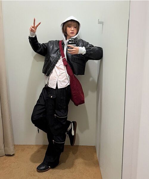 ROSEFRANTZ（ロゼフランツ）の「Two-way Nylon Pocket Pants [Black]（スウェットパンツ・レディース・ブラック・FREE）」の4枚目の写真