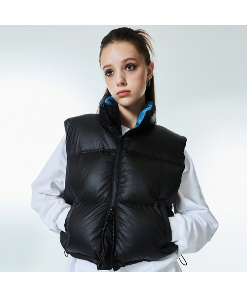LUVISTRUE(ラヴイズトゥルー)の「AM STAR LOGO PADDING VEST(BLACK)(ダウンベスト・レディース・その他・FREE)」の1枚目の写真