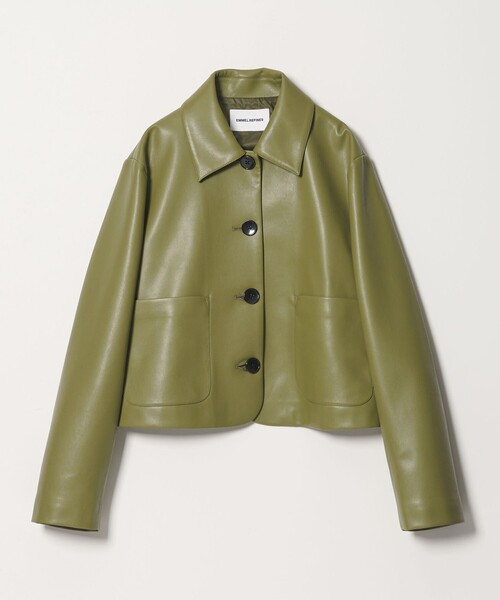 EMMEL REFINES(エメルリファインズ)の「<EMMEL REFINES>EM レザーライク ショートブルゾン(ブルゾン・レディース・ナチュラル/オリーブ・FREE)」の20枚目の写真