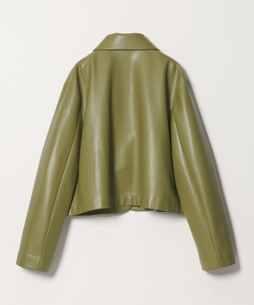 EMMEL REFINES(エメルリファインズ)の「<EMMEL REFINES>EM レザーライク ショートブルゾン(ブルゾン・レディース・ナチュラル/オリーブ・FREE)」の21枚目の写真