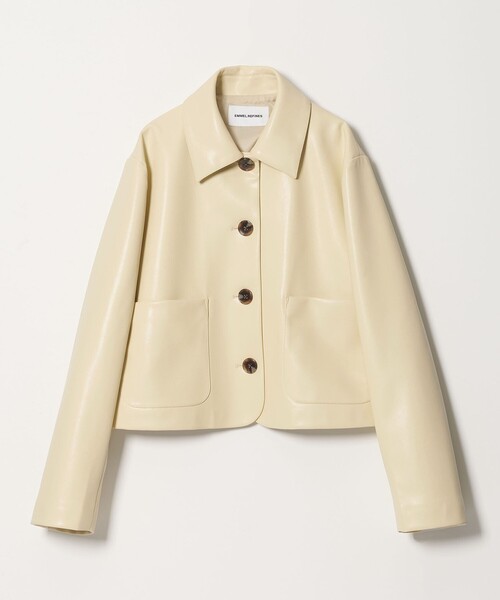 EMMEL REFINES(エメルリファインズ)の「<EMMEL REFINES>EM レザーライク ショートブルゾン(ブルゾン・レディース・ナチュラル/オリーブ・FREE)」の19枚目の写真