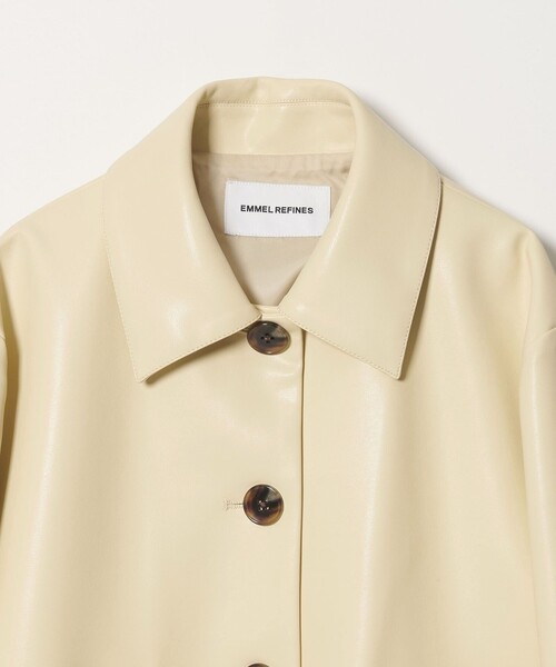 EMMEL REFINES(エメルリファインズ)の「<EMMEL REFINES>EM レザーライク ショートブルゾン(ブルゾン・レディース・ナチュラル/オリーブ・FREE)」の10枚目の写真
