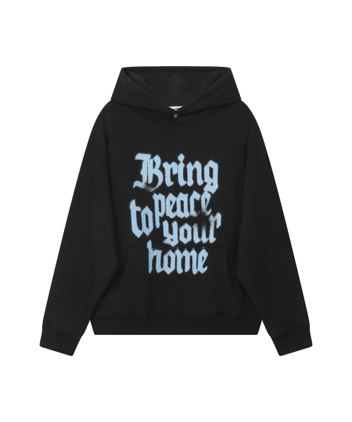 セール】ピースホーム フードパーカー [ブラック]（パーカー）｜BAUF