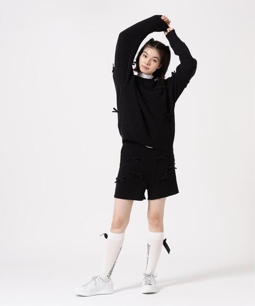 Jack Bunny!!（ジャックバニー）の「7G2PLY袋編み リボン付きニットショートパンツ（その他パンツ・レディース・グレー/ブラック・LARGE/MEDIUM/SMALL）」の22枚目の写真