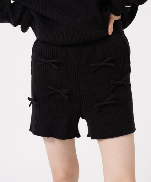 Jack Bunny!!（ジャックバニー）の「7G2PLY袋編み リボン付きニットショートパンツ（その他パンツ・レディース・グレー/ブラック・LARGE/MEDIUM/SMALL）」の13枚目の写真