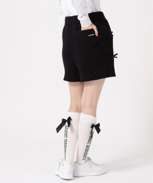 Jack Bunny!!（ジャックバニー）の「7G2PLY袋編み リボン付きニットショートパンツ（その他パンツ・レディース・グレー/ブラック・LARGE/MEDIUM/SMALL）」の15枚目の写真