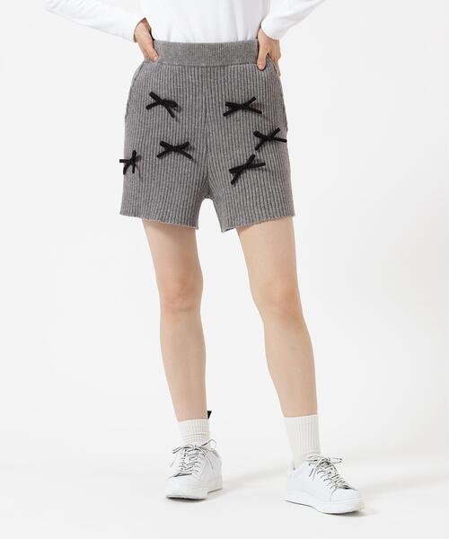 Jack Bunny!!（ジャックバニー）の「7G2PLY袋編み リボン付きニットショートパンツ（その他パンツ・レディース・グレー/ブラック・LARGE/MEDIUM/SMALL）」の19枚目の写真