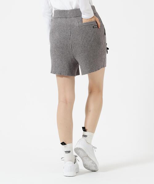 Jack Bunny!!（ジャックバニー）の「7G2PLY袋編み リボン付きニットショートパンツ（その他パンツ・レディース・グレー/ブラック・LARGE/MEDIUM/SMALL）」の3枚目の写真