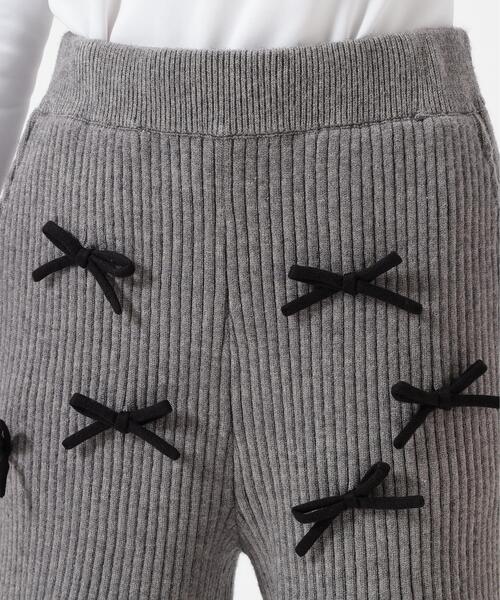 Jack Bunny!!（ジャックバニー）の「7G2PLY袋編み リボン付きニットショートパンツ（その他パンツ・レディース・グレー/ブラック・LARGE/MEDIUM/SMALL）」の4枚目の写真