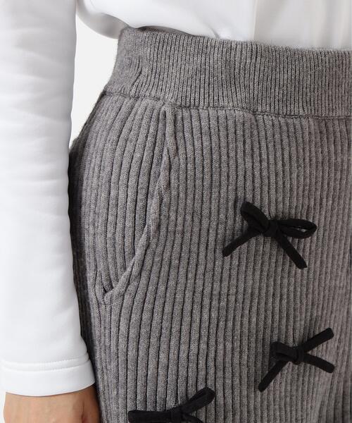 Jack Bunny!!（ジャックバニー）の「7G2PLY袋編み リボン付きニットショートパンツ（その他パンツ・レディース・グレー/ブラック・LARGE/MEDIUM/SMALL）」の5枚目の写真