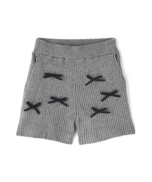 Jack Bunny!!（ジャックバニー）の「7G2PLY袋編み リボン付きニットショートパンツ（その他パンツ・レディース・グレー/ブラック・LARGE/MEDIUM/SMALL）」の8枚目の写真
