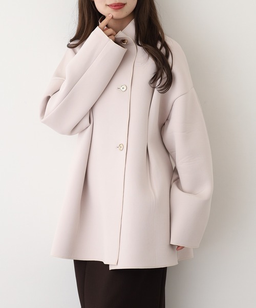 Anna Nicola(アンナニコラ)の「Anna Nicola ボンディング配色コート(その他アウター・レディース・ブラック/グレー/ベージュ・38)」の11枚目の写真
