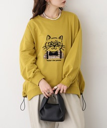 猫ツィード長袖 プルオーバー