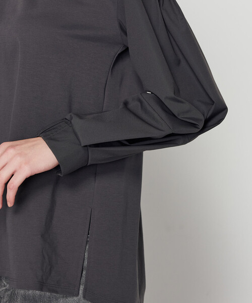 Gabardine K.T（ギャバジンケーティー）の「80ポンチ 袖パフカットソー（Tシャツ/カットソー・レディース・チャコール/ホワイト・9号/11号/7号/5号）」の18枚目の写真