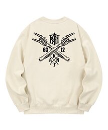 KMC0146 クロスハンド 裏起毛 スウェット - クリーム